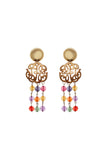 Vintage Ear Clips With Bead Ornaments