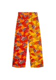 One-of-a-kind Flared Leg Pants Silk