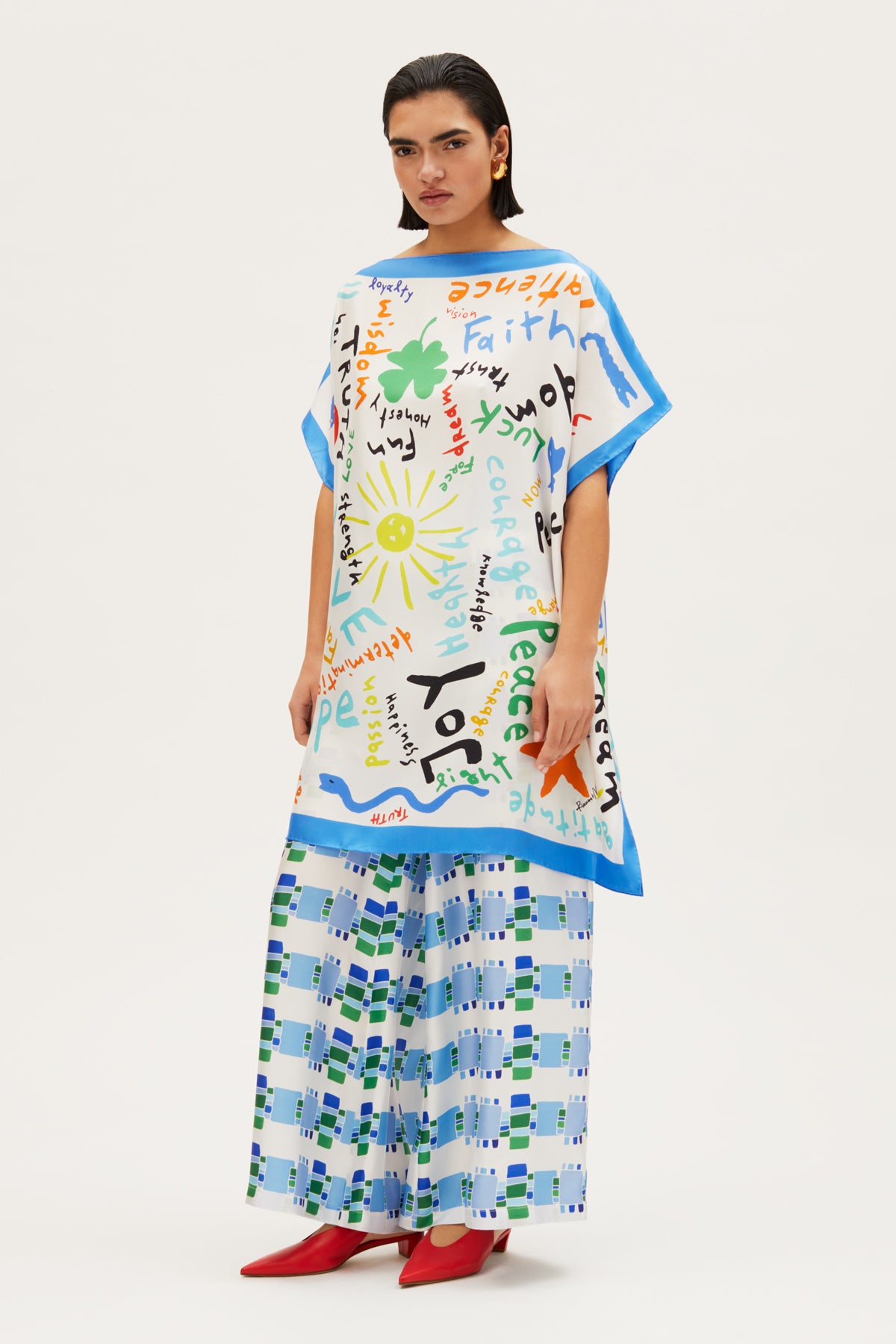 Kakanias Kaftan Joy Hope Dream White Short