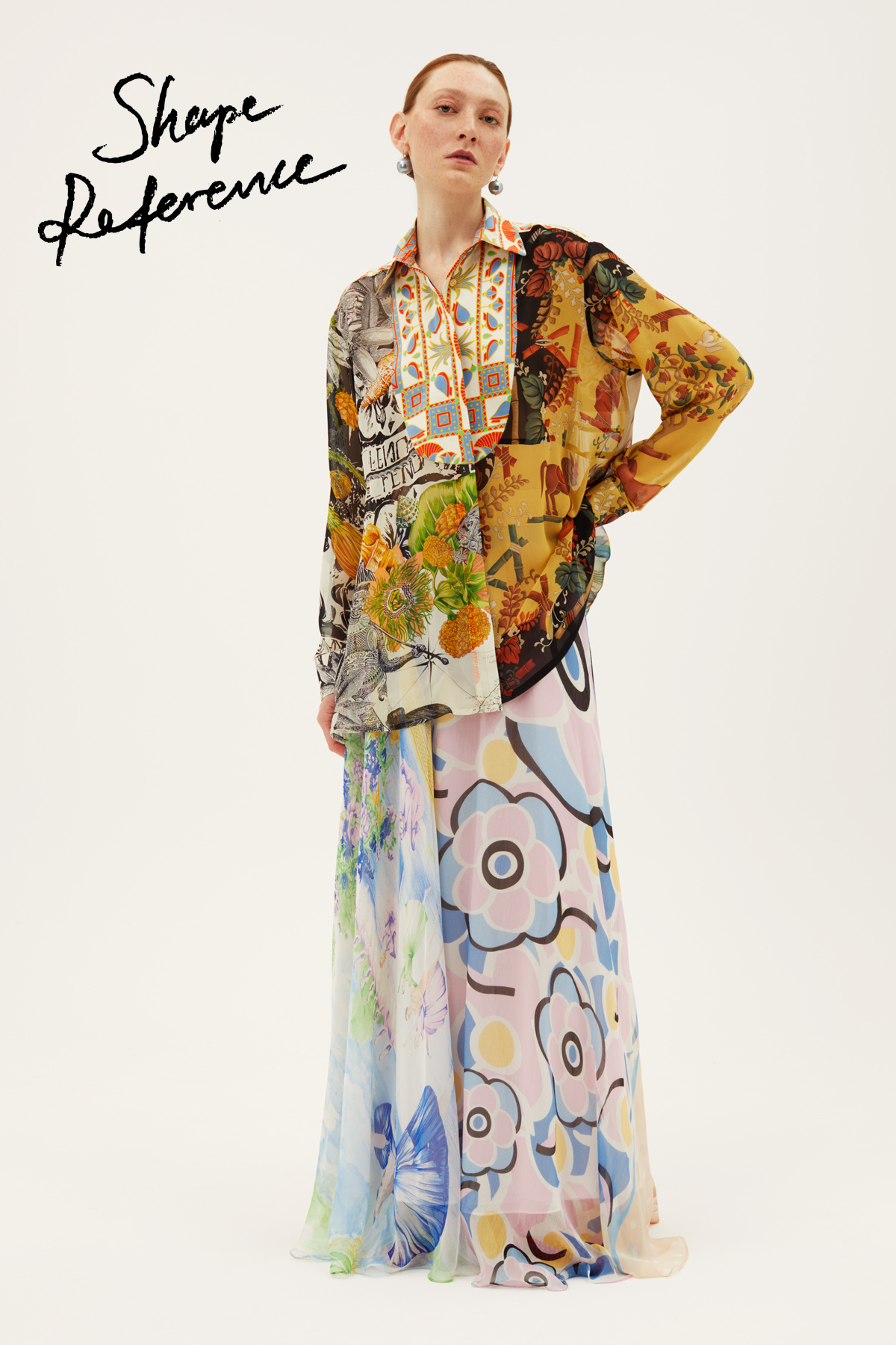 One-of-a-kind Plastron Blouse Chiffon