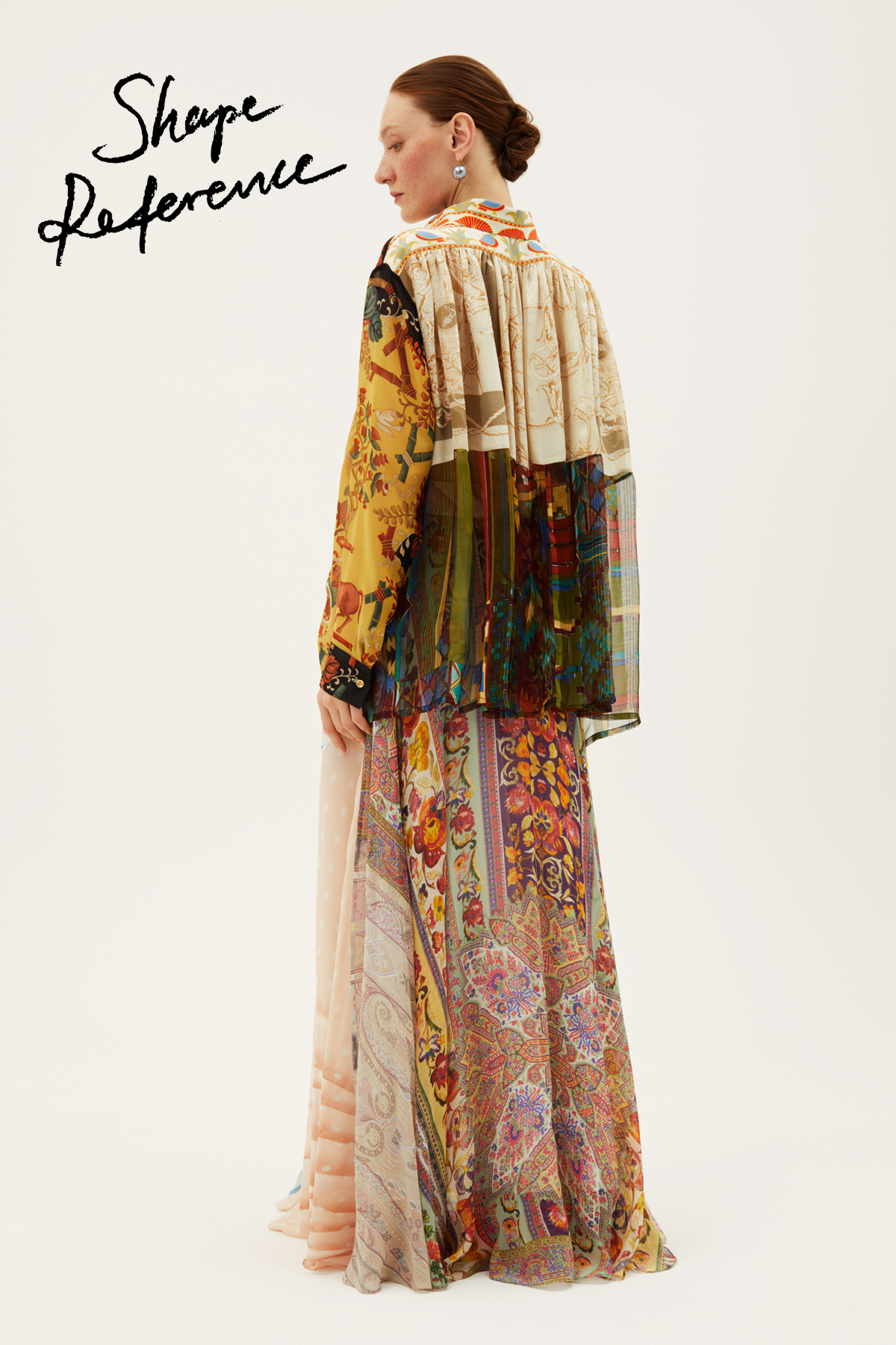 One-of-a-kind Plastron Blouse Silk