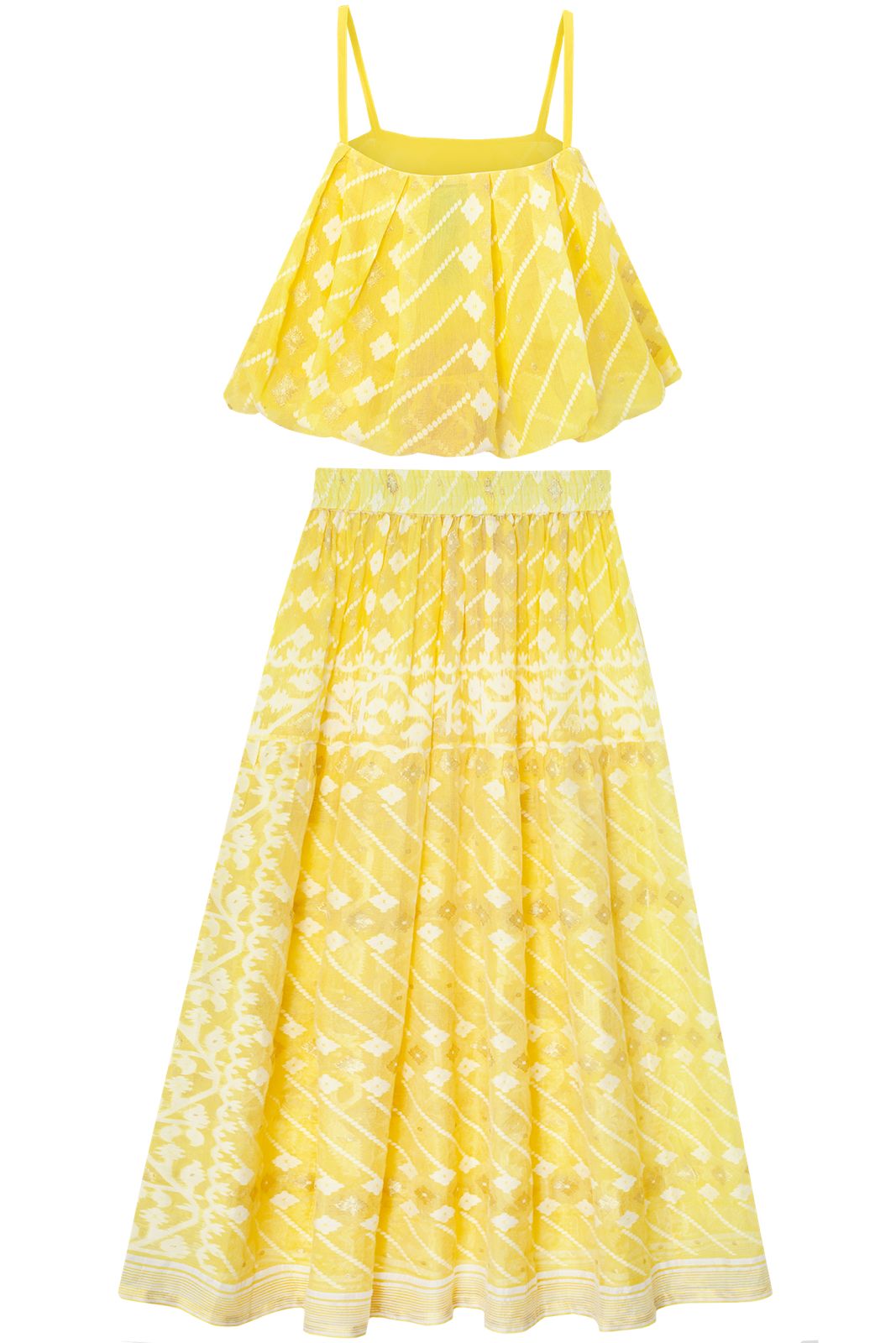 One-of-a-kind Sari Top/Skirt Set