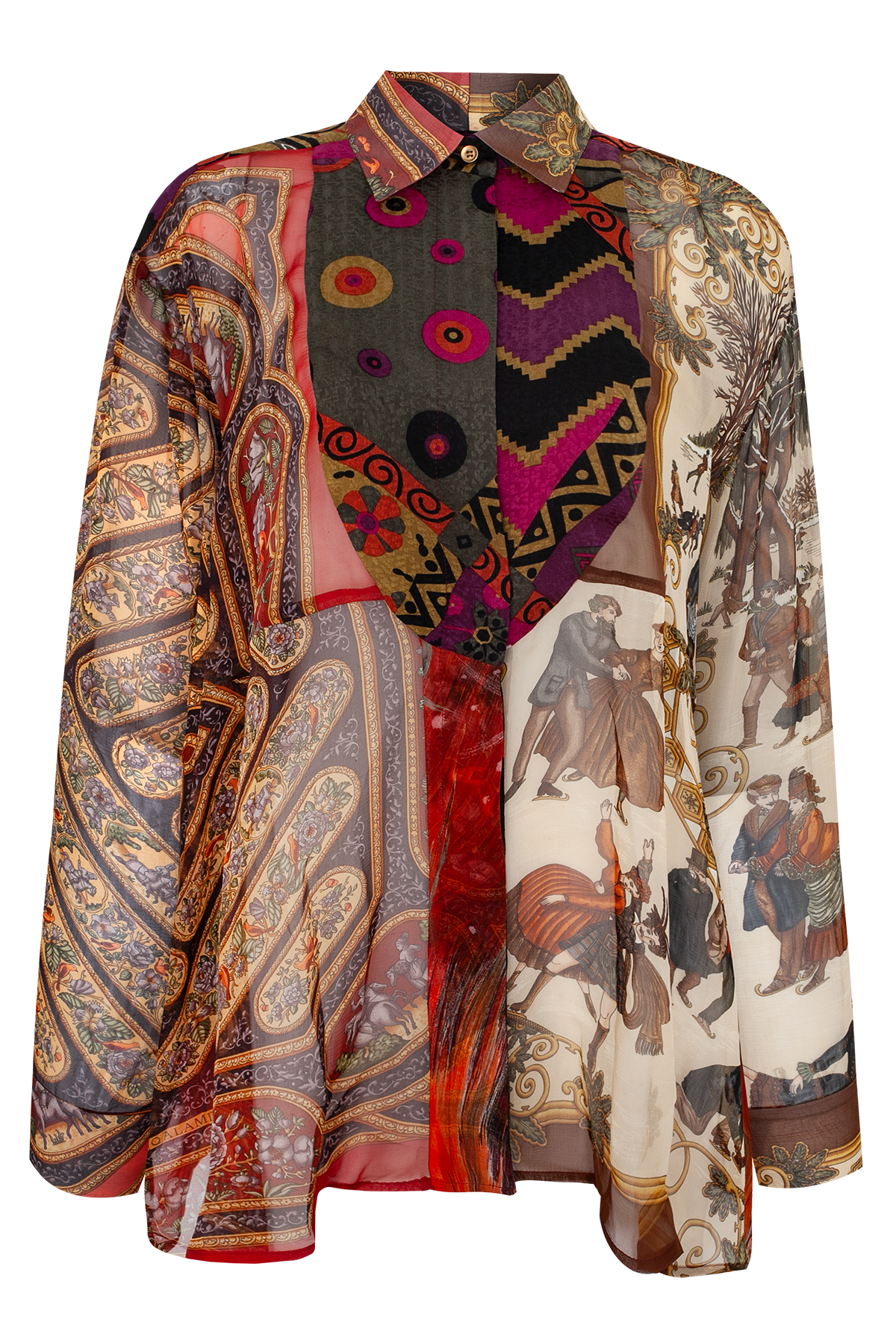 One-of-a-kind Plastron Blouse Chiffon