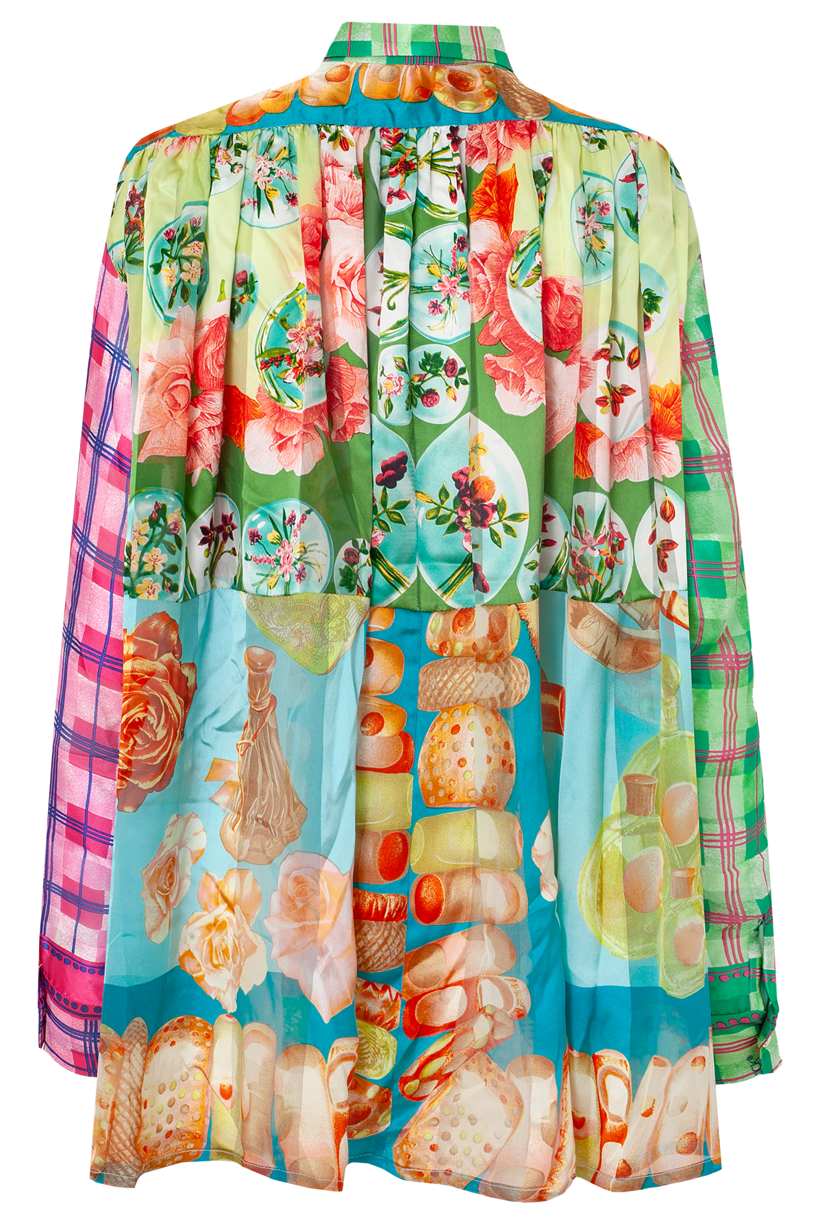 One-of-a-kind Plastron Blouse Silk