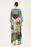 Benaki Kaftan Yellow/Blue