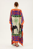 Benaki Kaftan Orange/Green