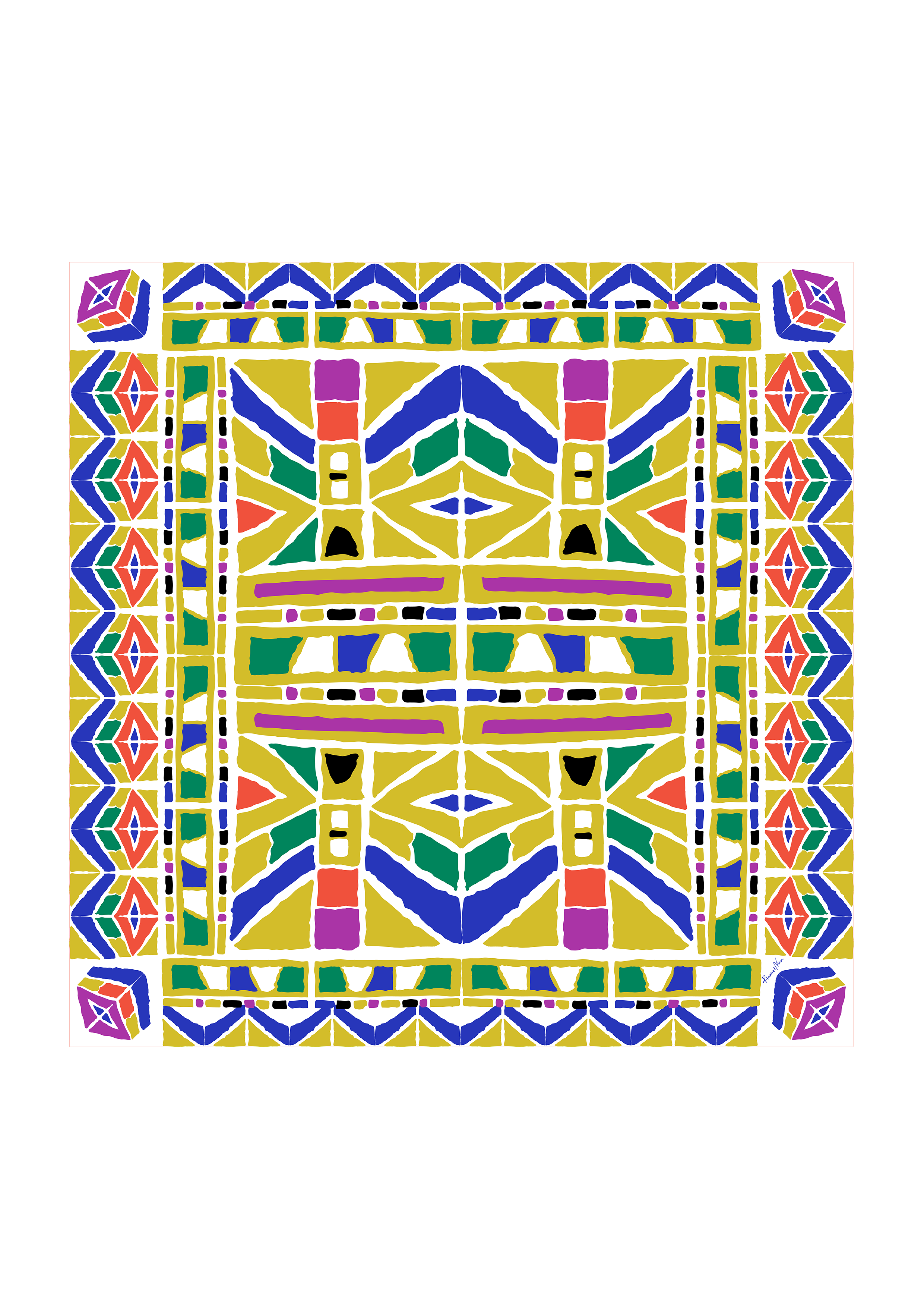 Kilimi Scarf Chorio Yellow