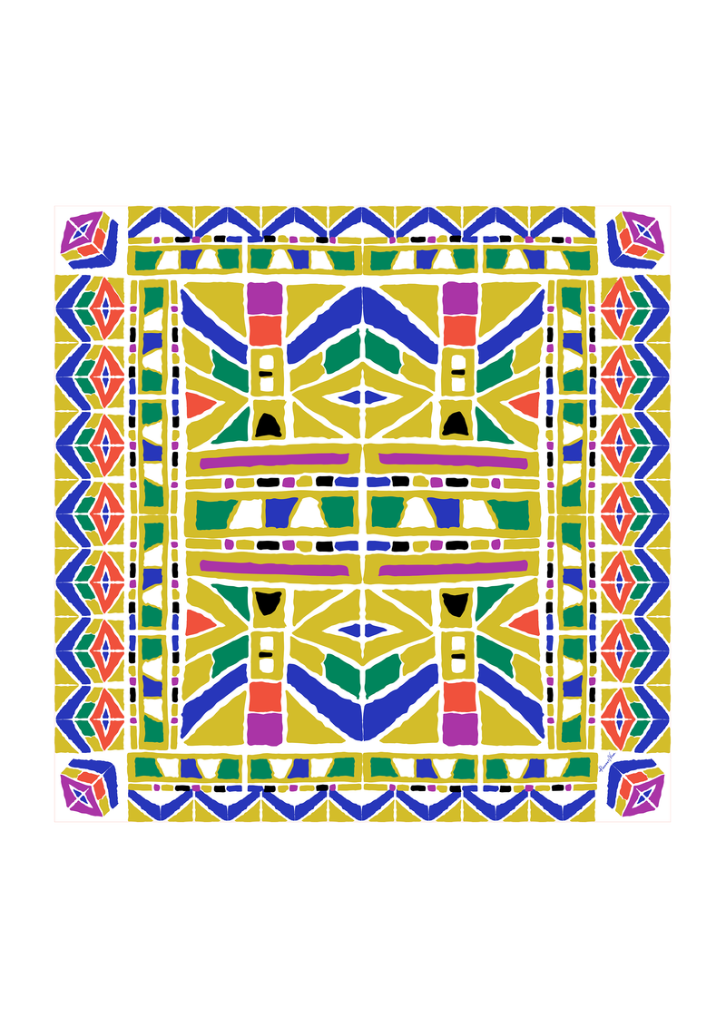 Kilimi Scarf Chorio Yellow