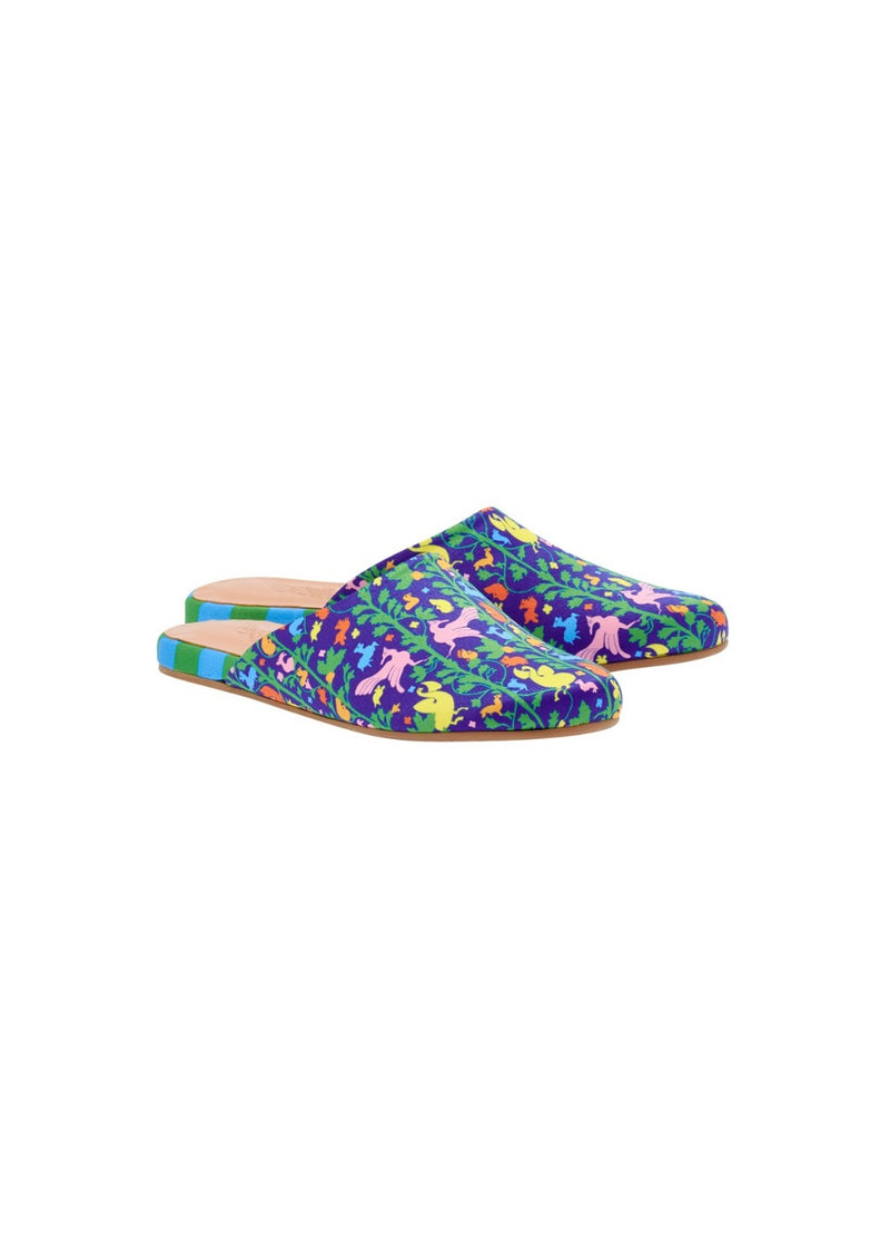 The Benaki Slipper Kiknos Blue