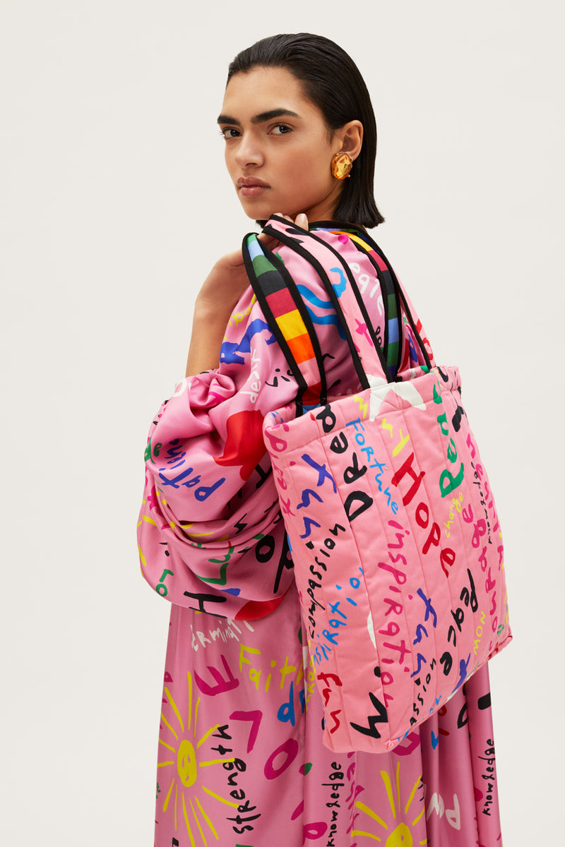 Kakanias Tote Bag Joy Hope Dream Pink