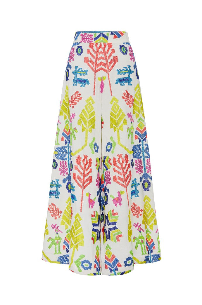 Kilimi Embroidered Palazzo Pants