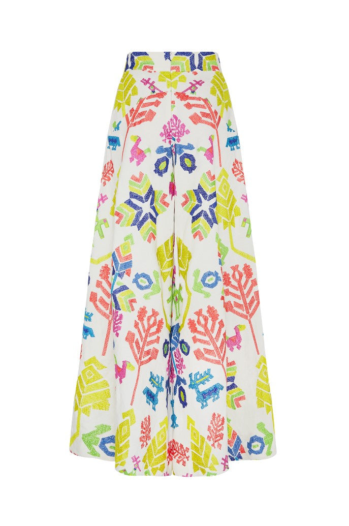 Kilimi Embroidered Palazzo Pants