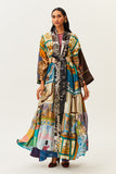 One-of-a-kind Volant Kimono with Sequin Facing