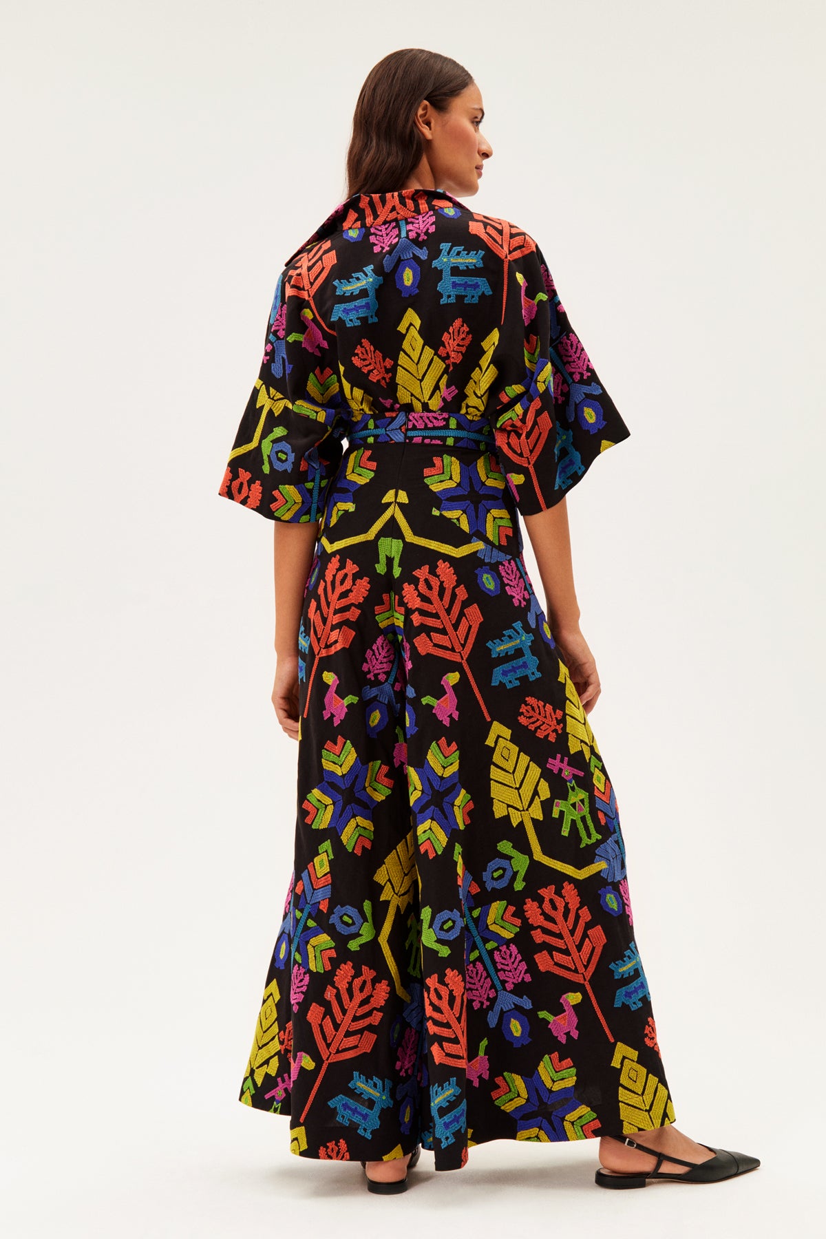 Kilimi Embroidered Palazzo Pants