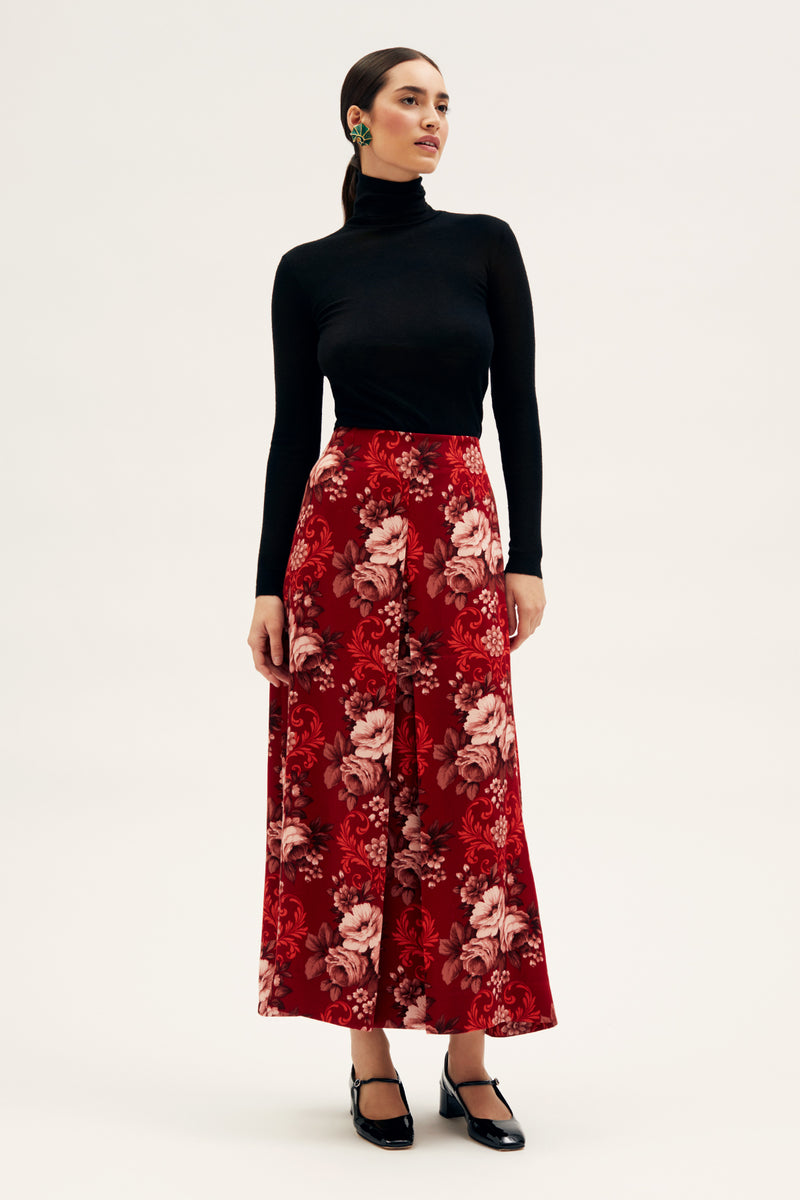 One-of-a-kind Skirt With Box Pleat Cotton