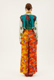 One-of-a-kind Flared Leg Pants Silk