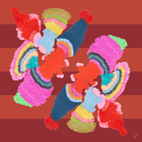 Paradeisos Scarf Papagalos Coral