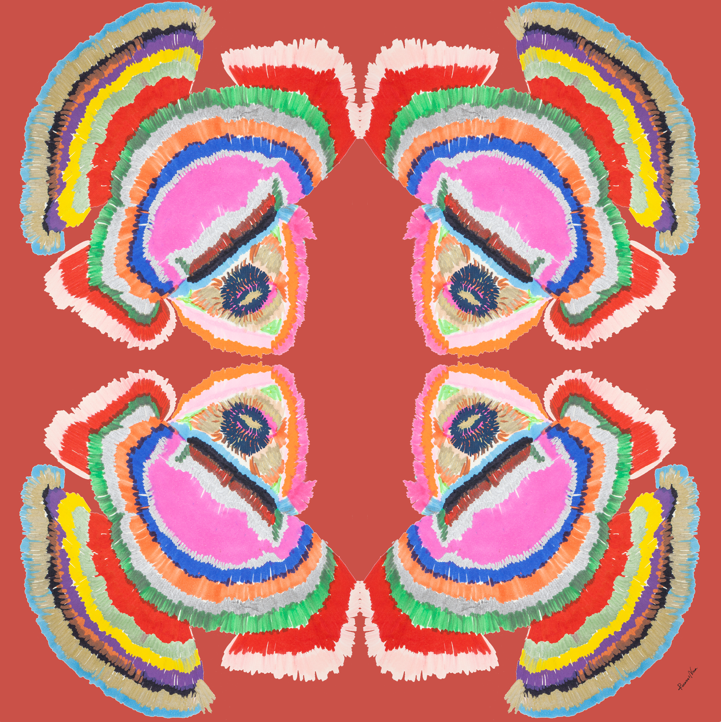 Paradeisos Scarf Psaraki Coral