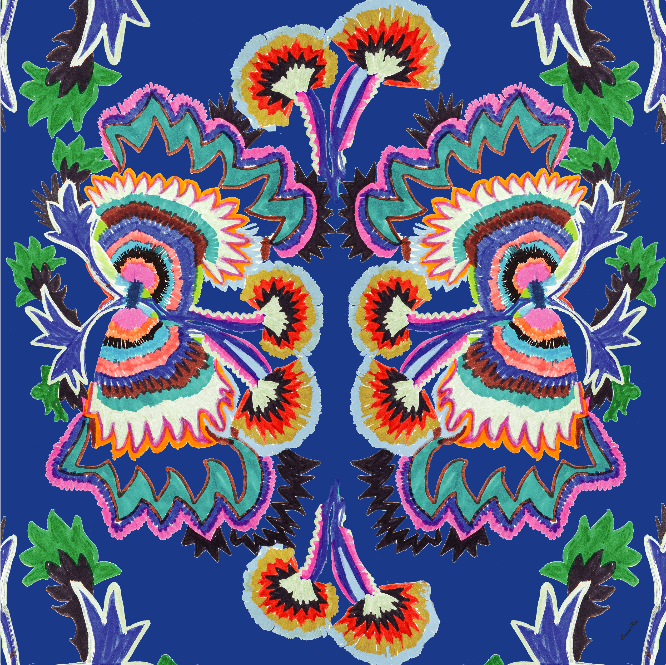Paradeisos Scarf Zoi Blue