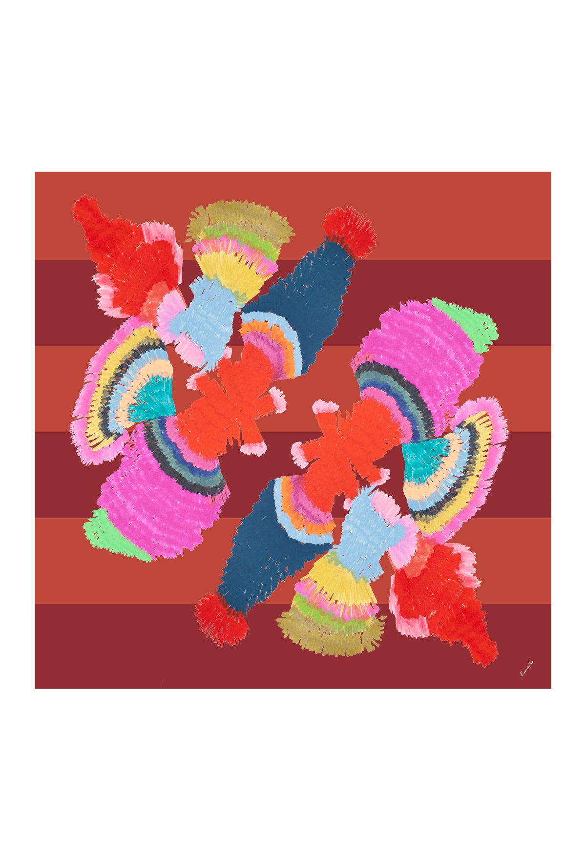 Paradeisos Scarf Papagalos Coral