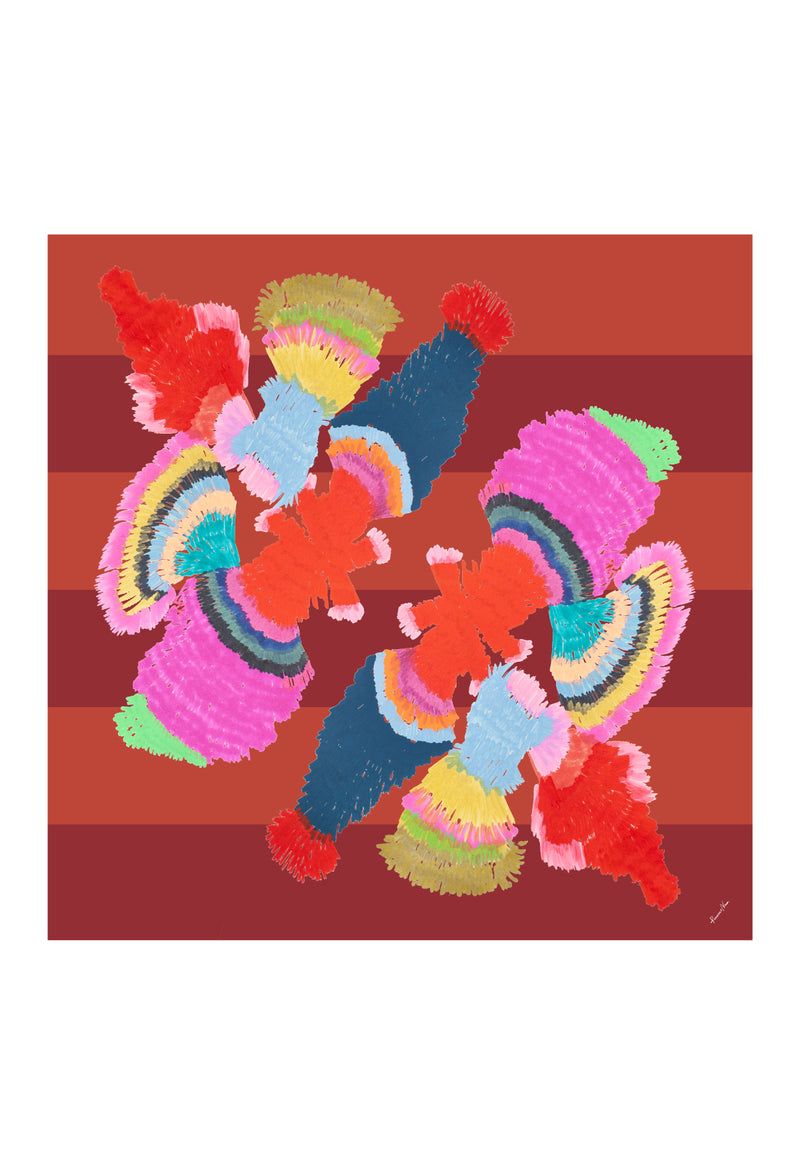 Paradeisos Scarf Papagalos Coral