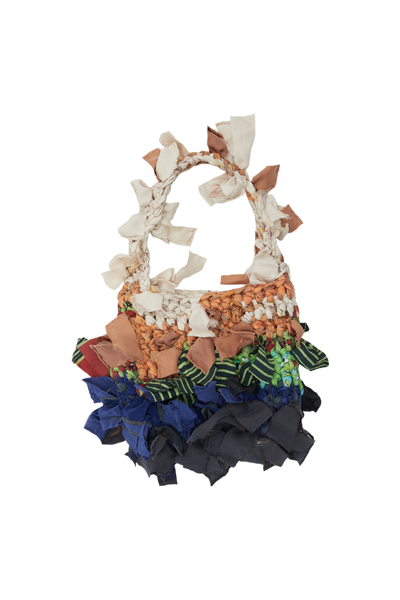 One-of-a-kind Scarf Braided Bag