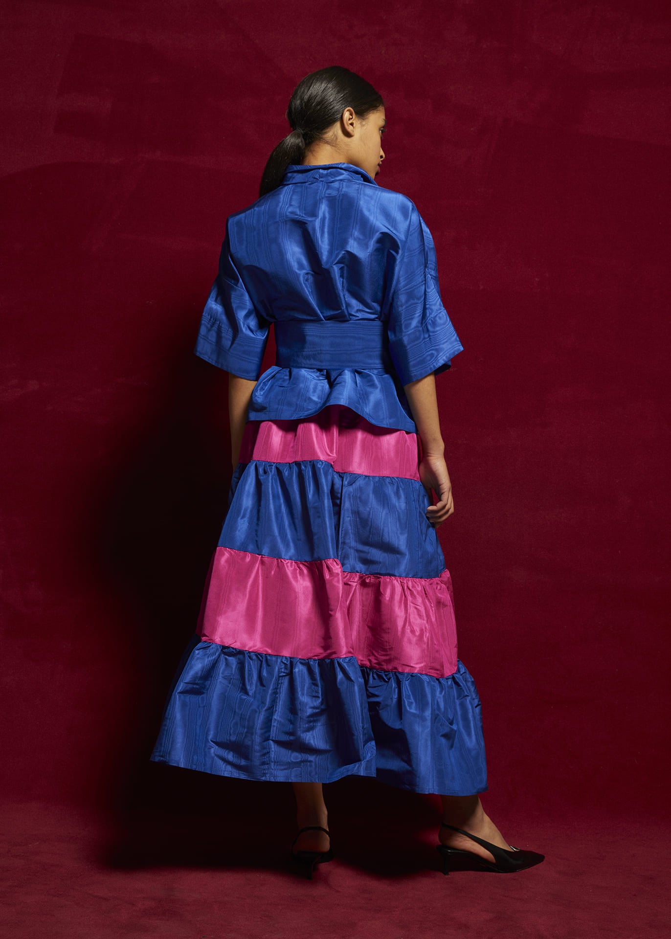 PETALOUDA Volant Skirt Rosalie Taffeta