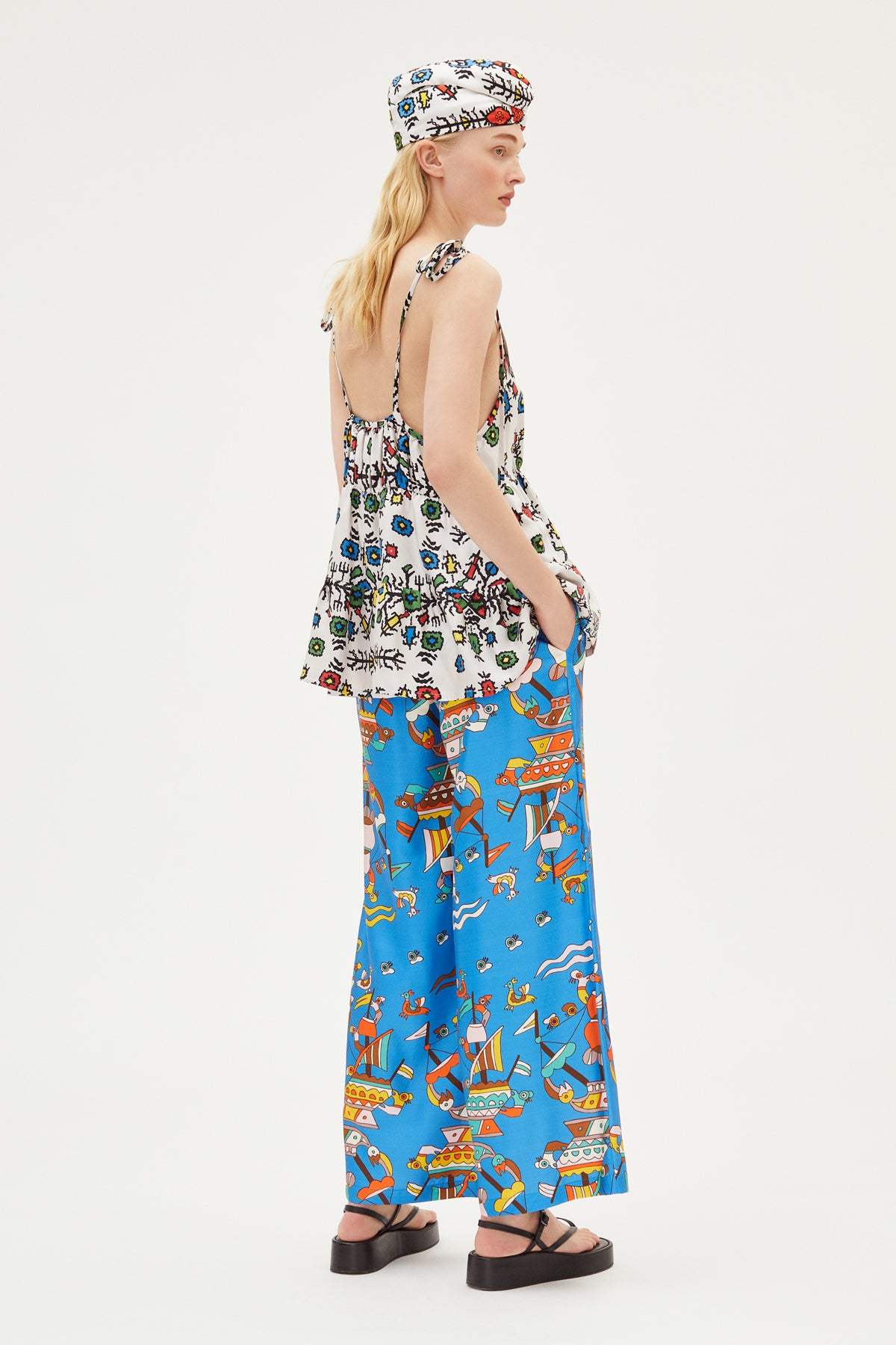 Greek Volant Top Sonia Washed