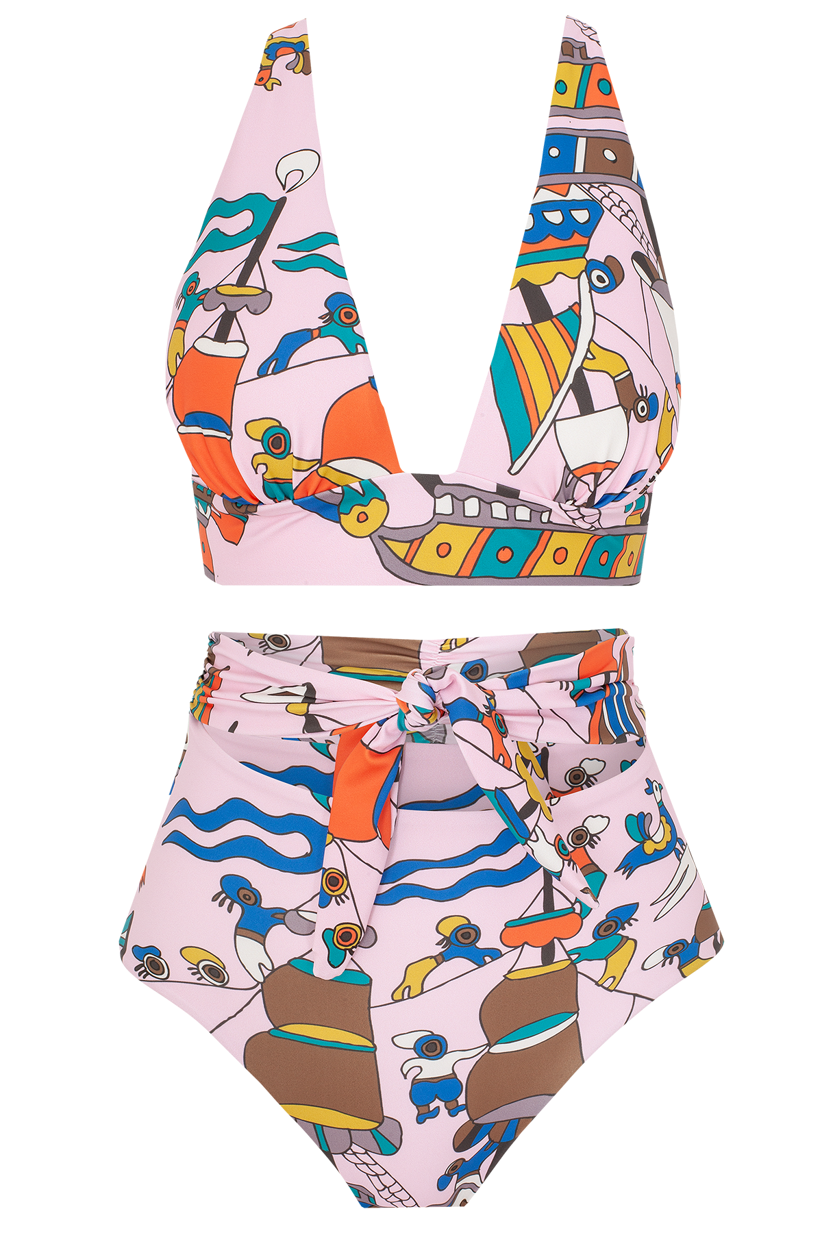 Greek High Rise Bikini Briefs