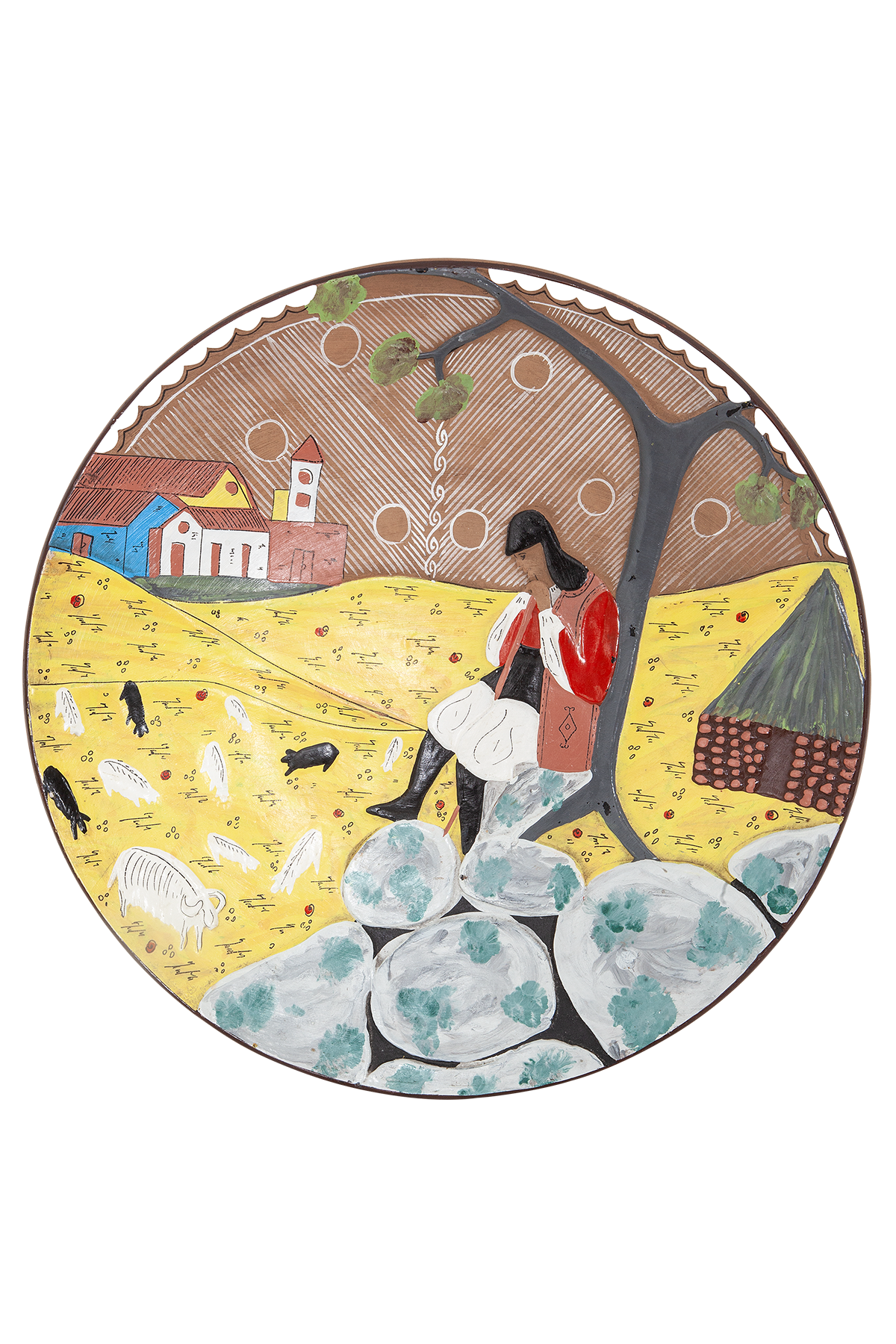 Vintage Hungarian Terracotta Plate