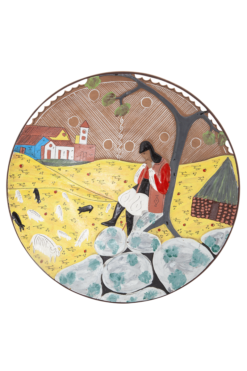 Vintage Hungarian Terracotta Plate