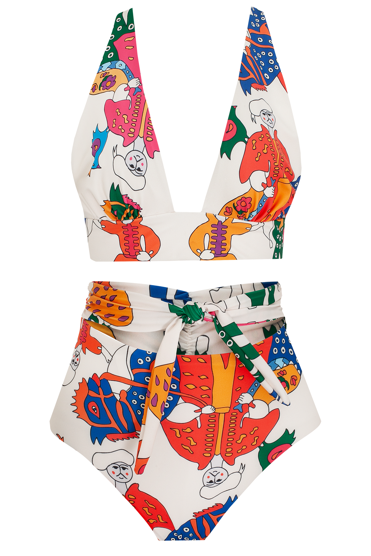 Greek High Rise Bikini Briefs