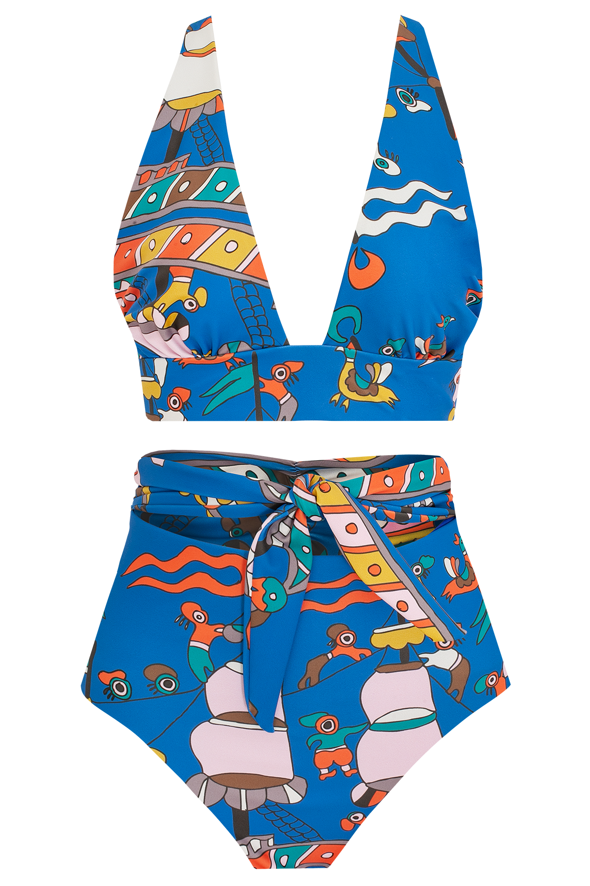 Greek High Rise Bikini Briefs