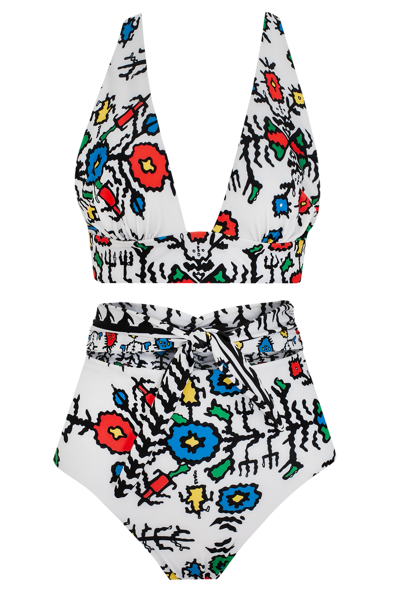 Greek High Rise Bikini Briefs