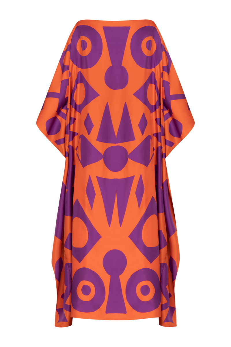 GEOMETRIA Kaftan Mikado Orange Blue