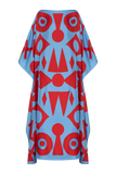 GEOMETRIA Kaftan Mikado Orange Blue