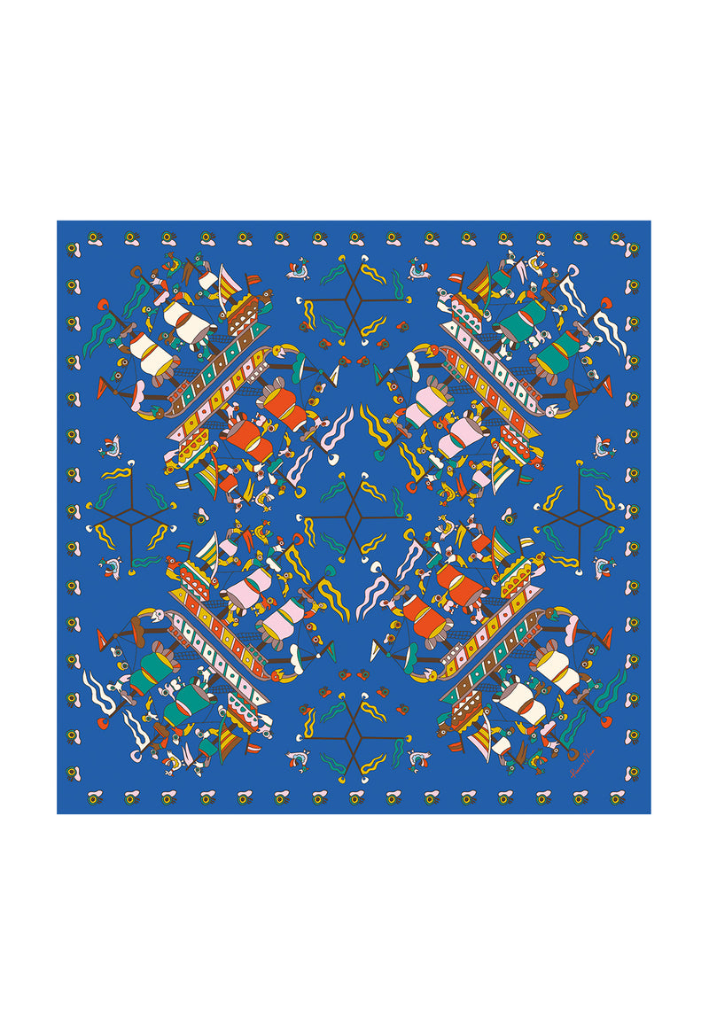 Greek Scarf Caravi Blue