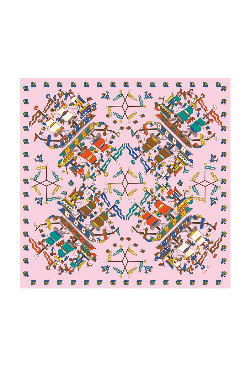 Greek Scarf Caravi Pink