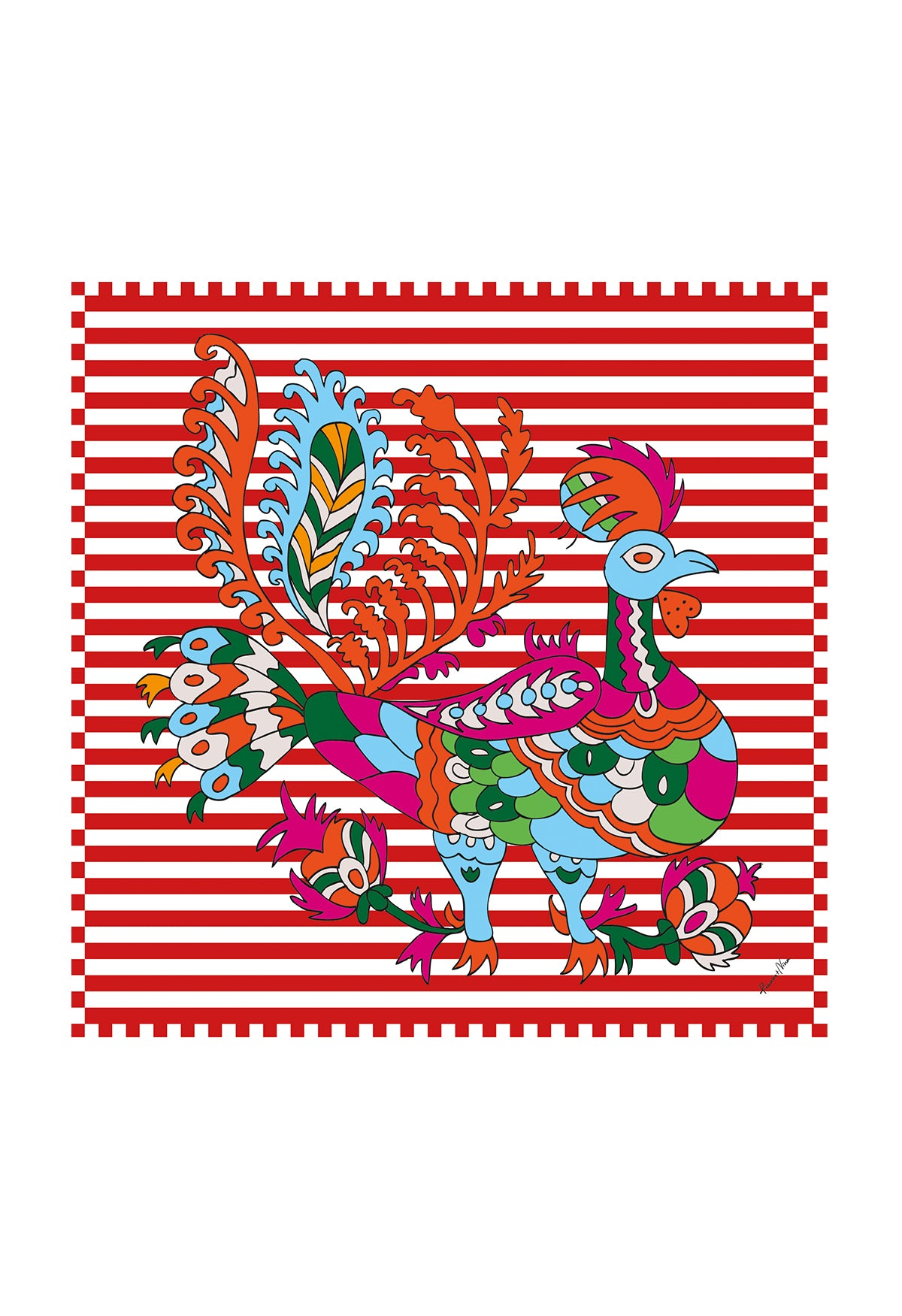 Greek Scarf Naftis Red