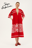 One-of-a-kind Kaftan Dress Cotton Embroidery