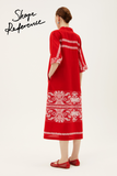 One-of-a-kind Kaftan Dress Cotton Embroidery