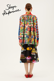 One-of-a-kind Plastron Blouse Cotton