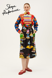One-of-a-kind Skirt with Tucks Cotton