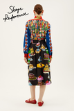 One-of-a-kind Skirt with Tucks Cotton