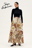 One-of-a-kind Long Skirt With Tucks Embroidery
