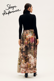 One-of-a-kind Long Skirt With Tucks Embroidery