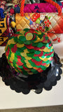 One-of-a-kind Sequin-Embellished Statement Hat