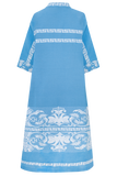 One-of-a-kind Kaftan Dress Cotton Embroidery