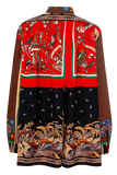 One-of-a-kind Plastron Blouse Cotton