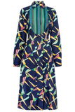 One-of-a-kind Plastron Dress Silk